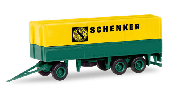 Herpa 13338 1/87 Scale Schenker - Canvas Topped Trailer