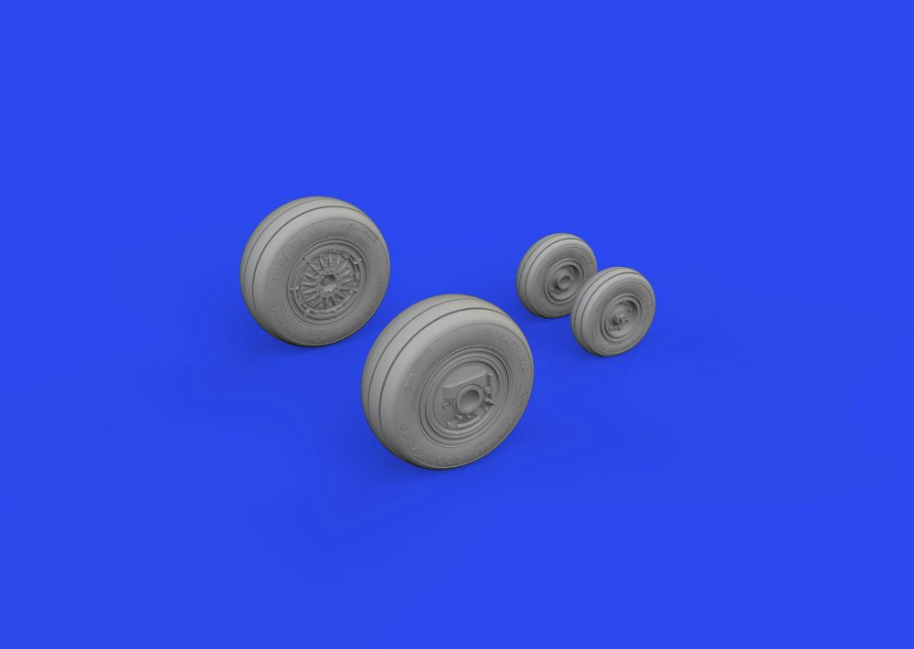 Eduard 648882 1/48 Aircraft- F4E Wheels for MGK (Mask & Resin)