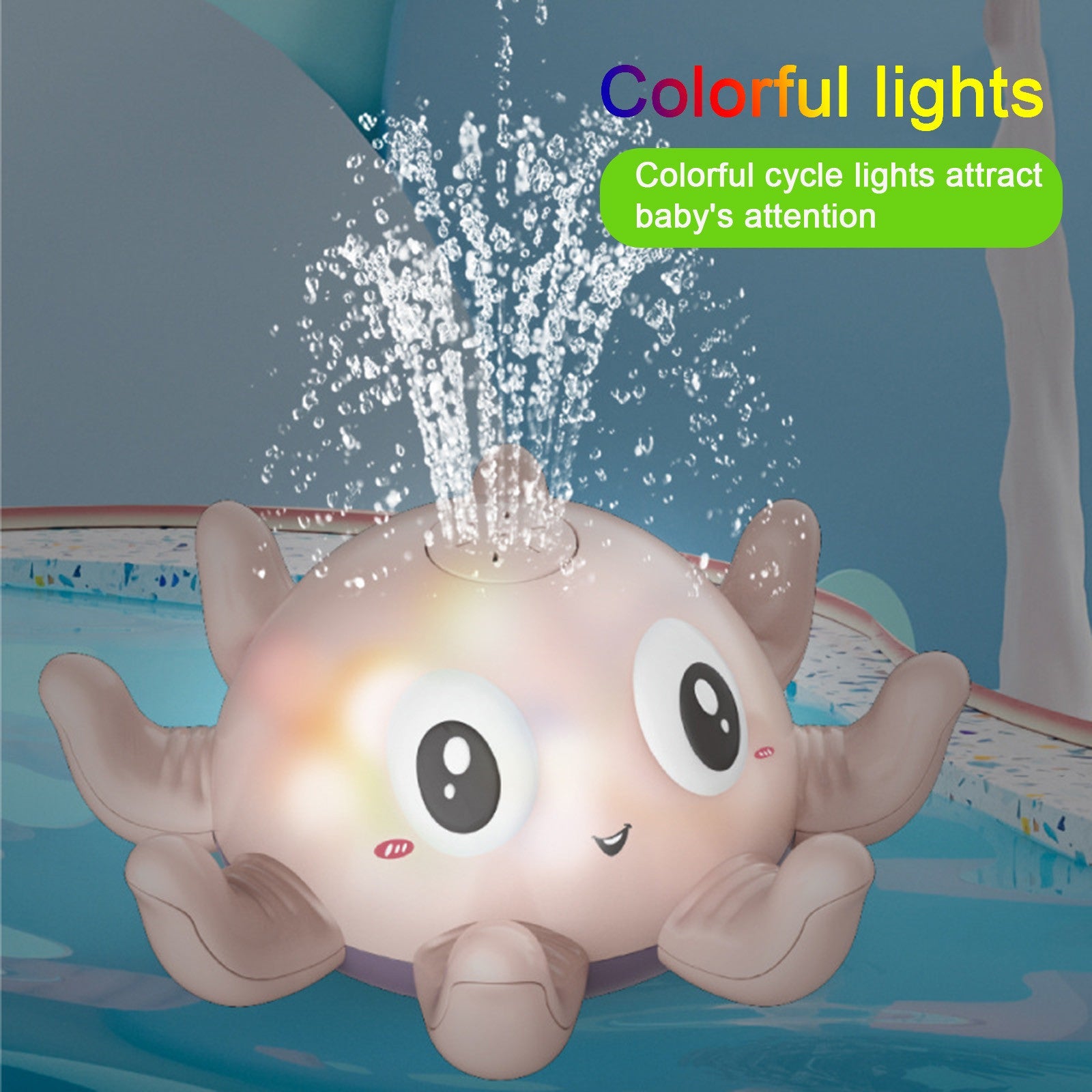 Automatic Water Spray Bath Toy – Flashing Light-Up Octopus for Kids