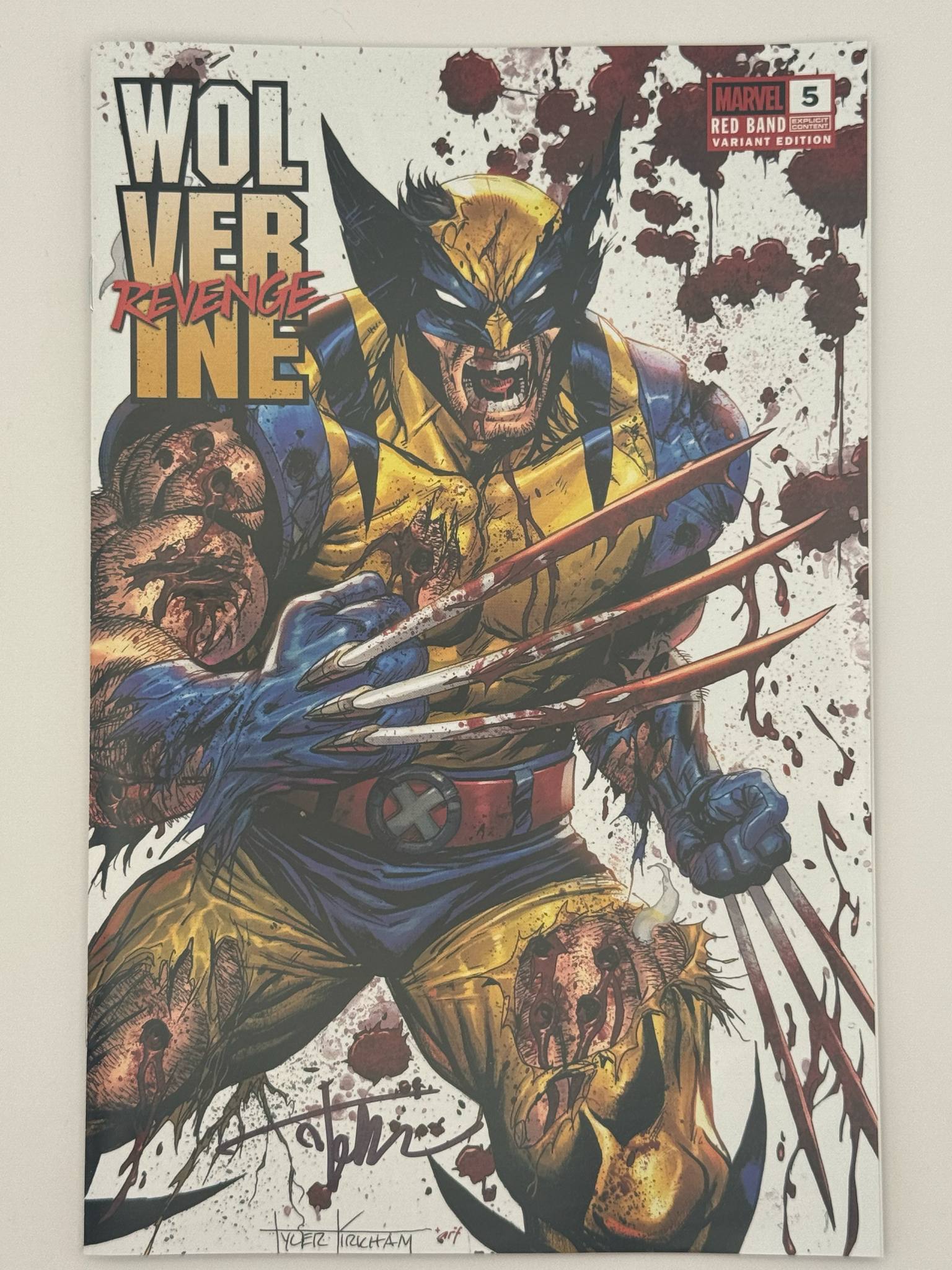 [SIGNED W/ COA] Wolverine Revenge #5 Red Band Unknown Comics Exclusive Tyler Kirkham Var [Polybagged] Explicit Content [IN STOCK]