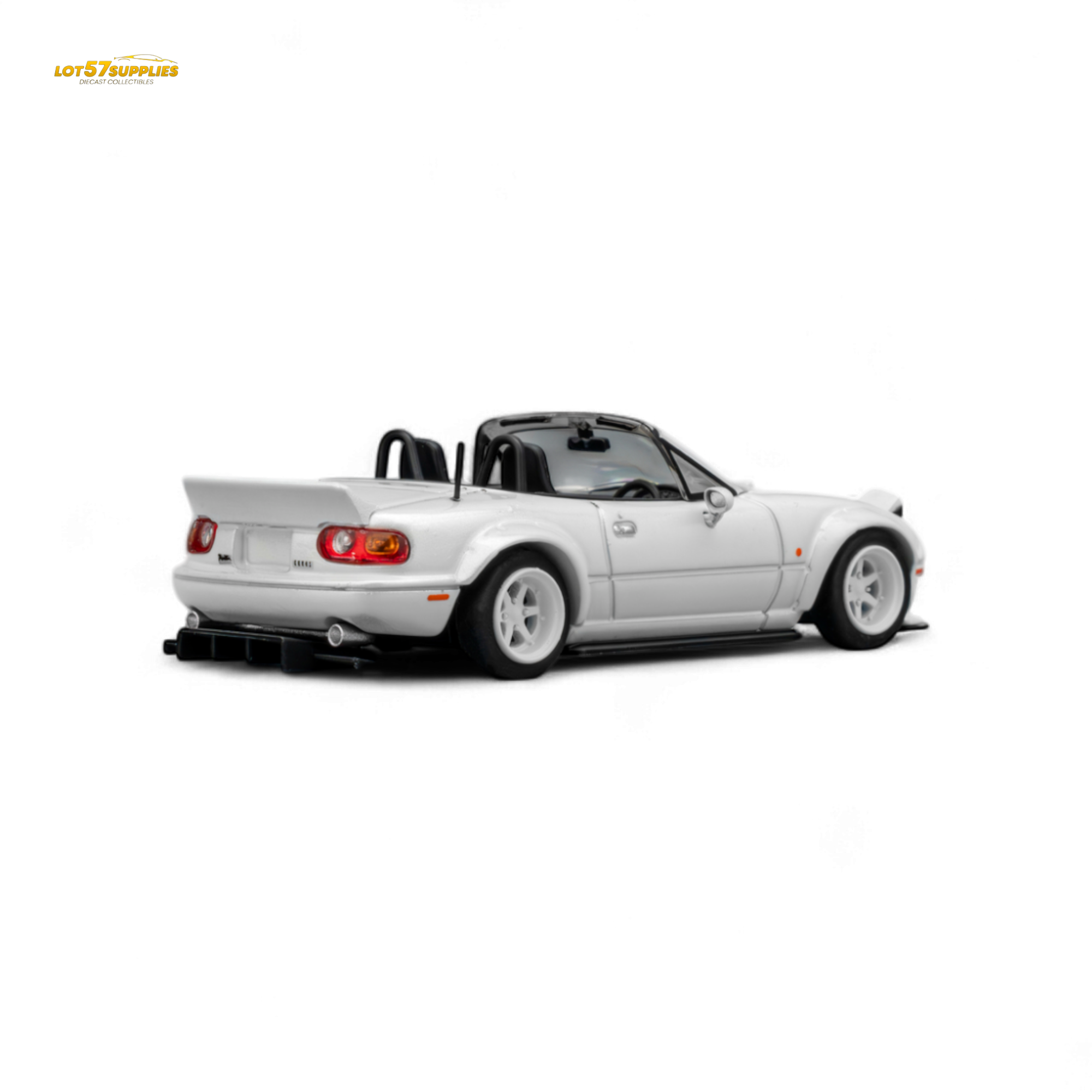 (Pre-Order) Microturbo Custom MX5 Rocket Bunny - Metallic White 1:64
