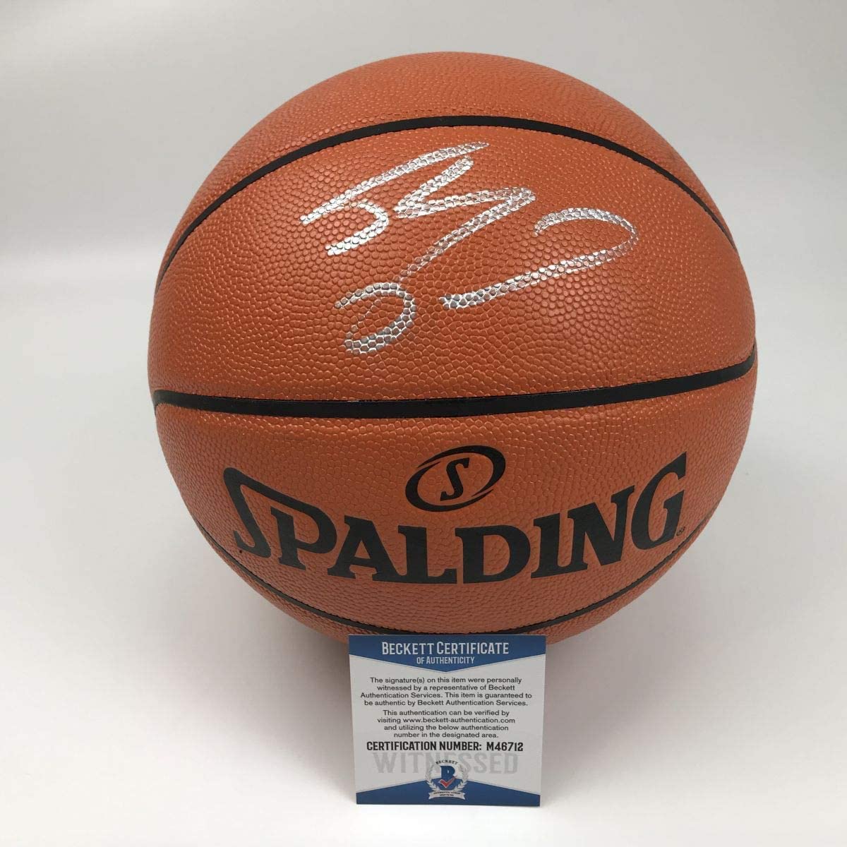 Autographed/Signed Shaquille Shaq O'Neal Los Angeles LA Lakers Full Size F/S Spalding Basketball Beckett BAS COA