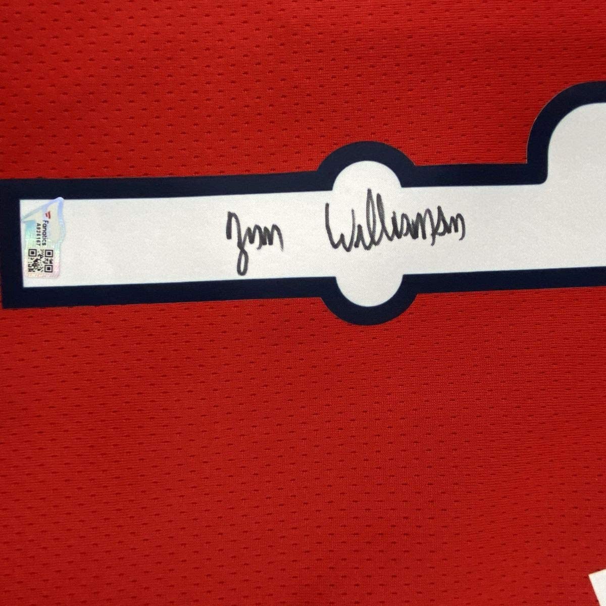 Autographed/Signed Zion Williamson New Orleans Pelicans Red Swingman Jordan Basketball Jersey Fanatics COA