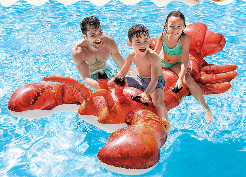 Inflatable Lobster Pool Float – Giant Ride-On Water Toy with Handles