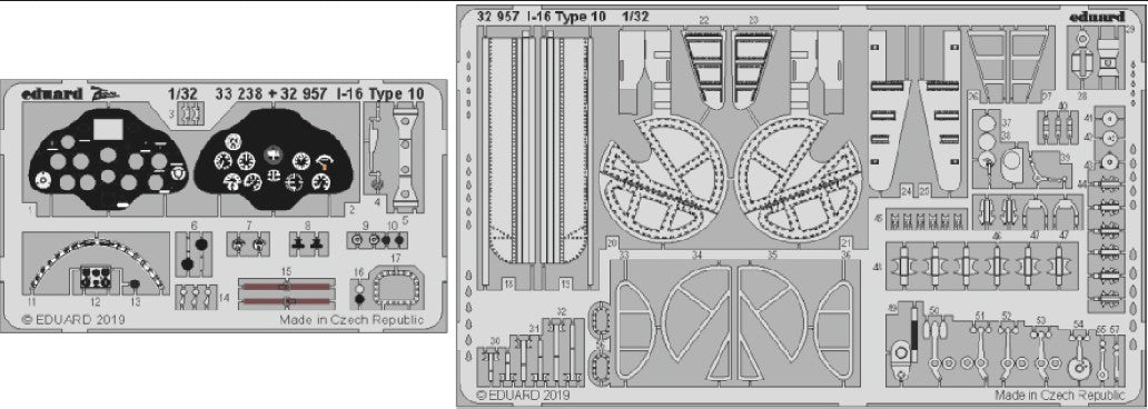 Eduard 32957 1/32 Aircraft- I16 Type 10 for ICM (Painted)