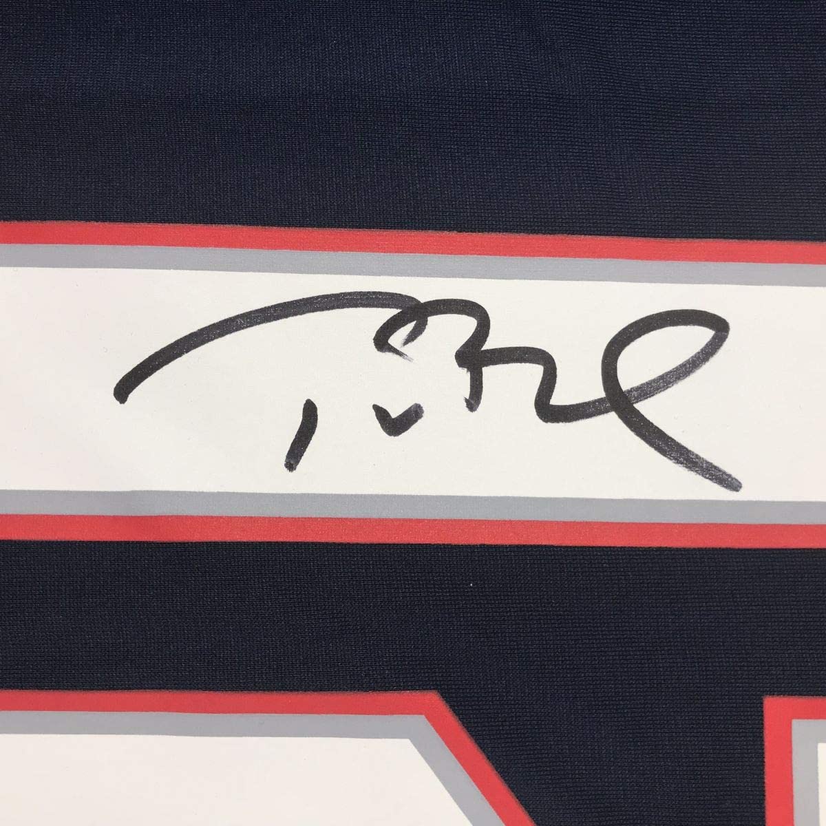 Autographed/Signed Tom Brady New England Patriots Blue Authentic Nike Game Football Jersey Tristar COA