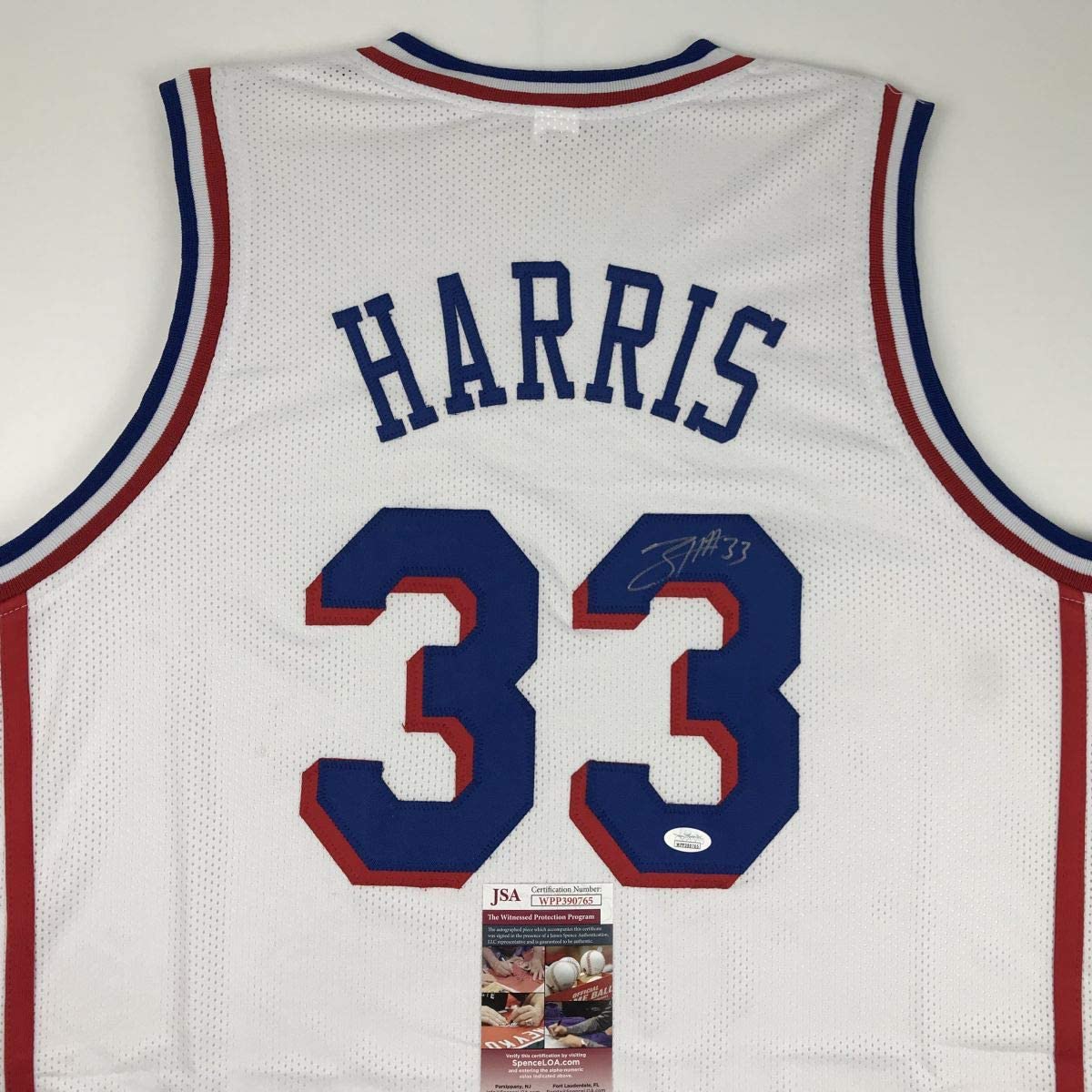 Autographed/Signed Tobias Harris Philadelphia White Basketball Jersey JSA COA