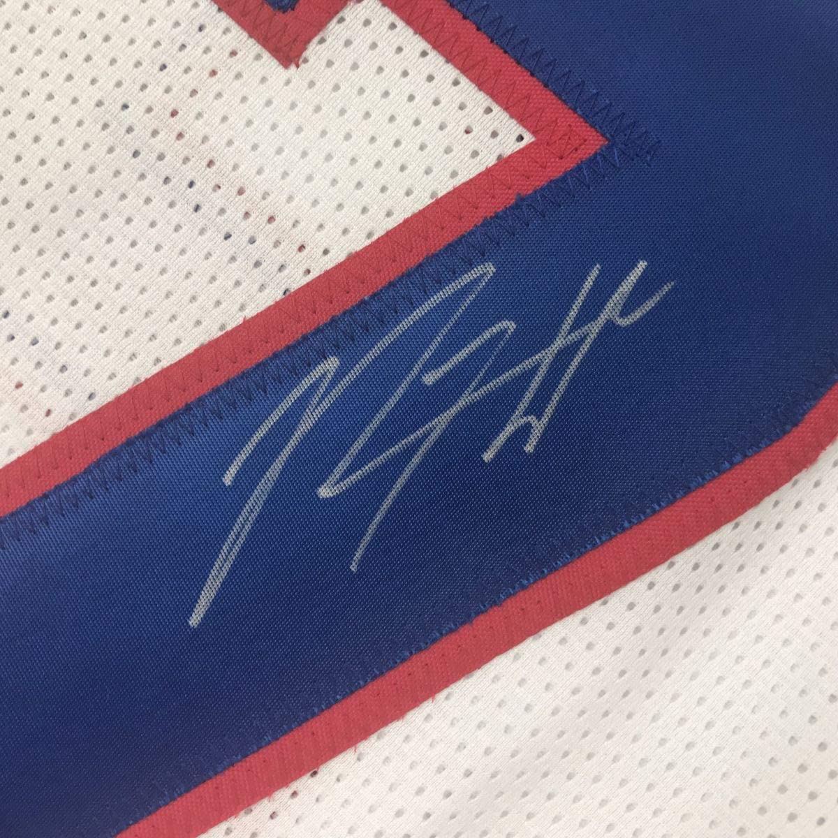 Autographed/Signed Rodney Hampton New York White Football Jersey PSA/DNA COA