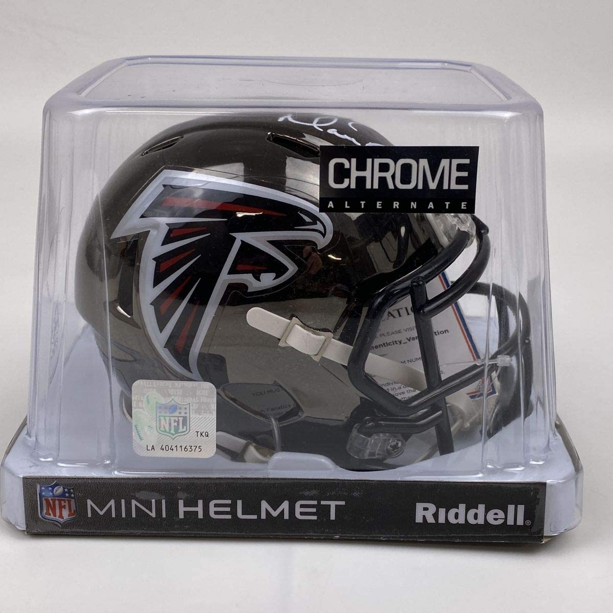 chrome alternate football helmets mini nfl falcons Autographed/Signed Matt Ryan Chrome Atlanta Falcons Football Mini Helmet Fanatics COA