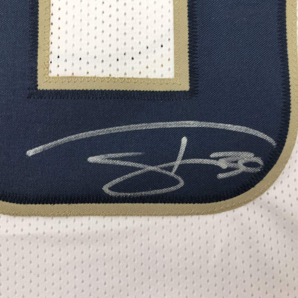 Autographed/Signed Todd Gurley II Los Angeles LA White Football Jersey Beckett BAS COA