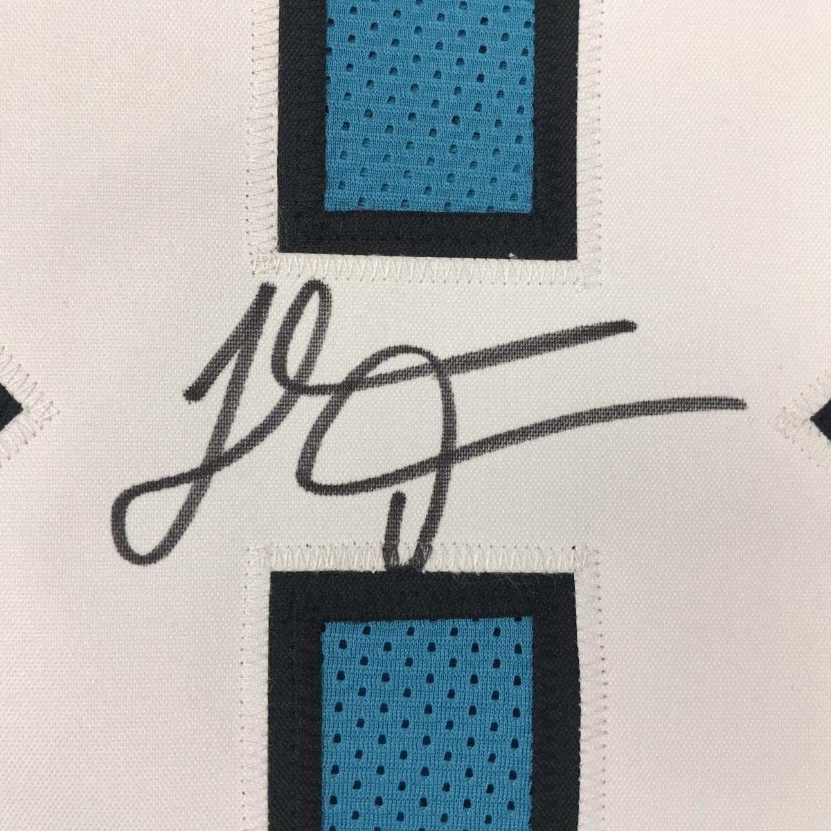 Autographed/Signed Thomas Davis Sr. Carolina Blue Football Jersey JSA COA