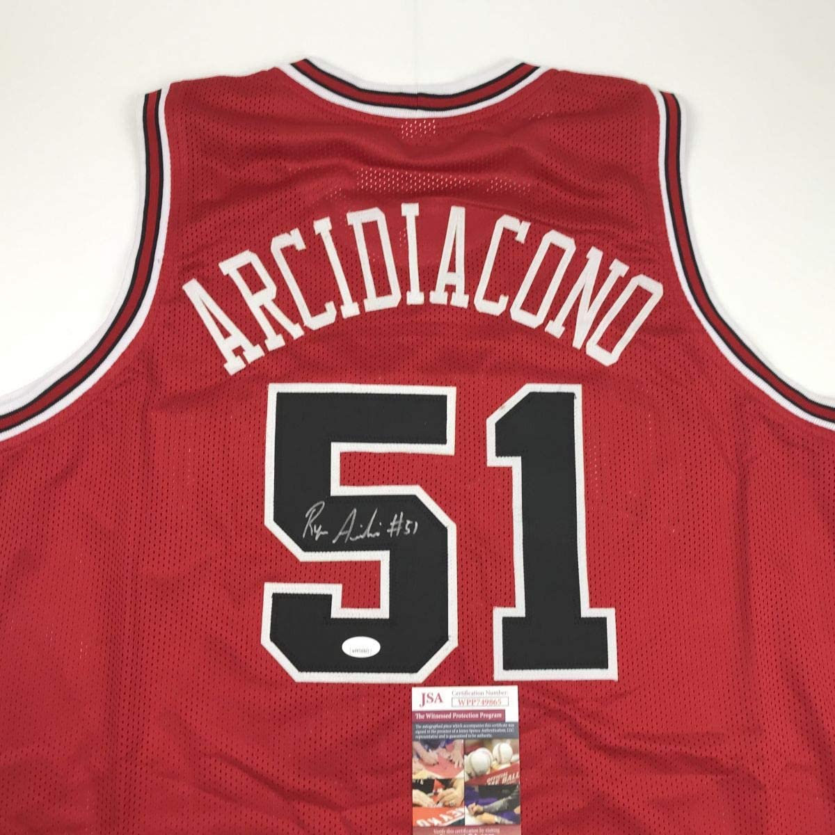 Autographed/Signed Ryan Arcidiacono Chicago Red Basketball Jersey JSA COA