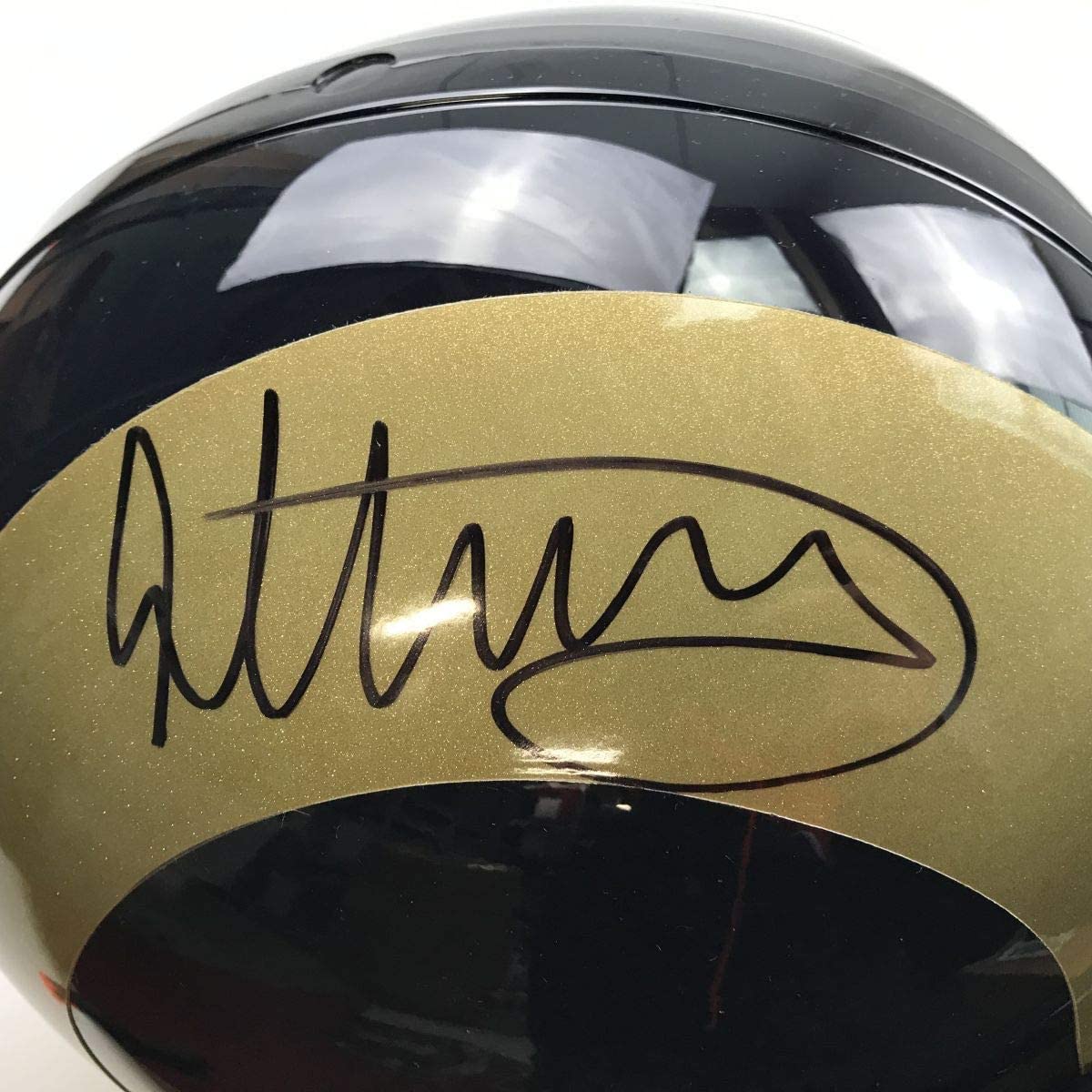 Autographed/Signed Todd Gurley II Los Angeles LA Rams Full Size FS F/S Replica Football Helmet Beckett BAS COA