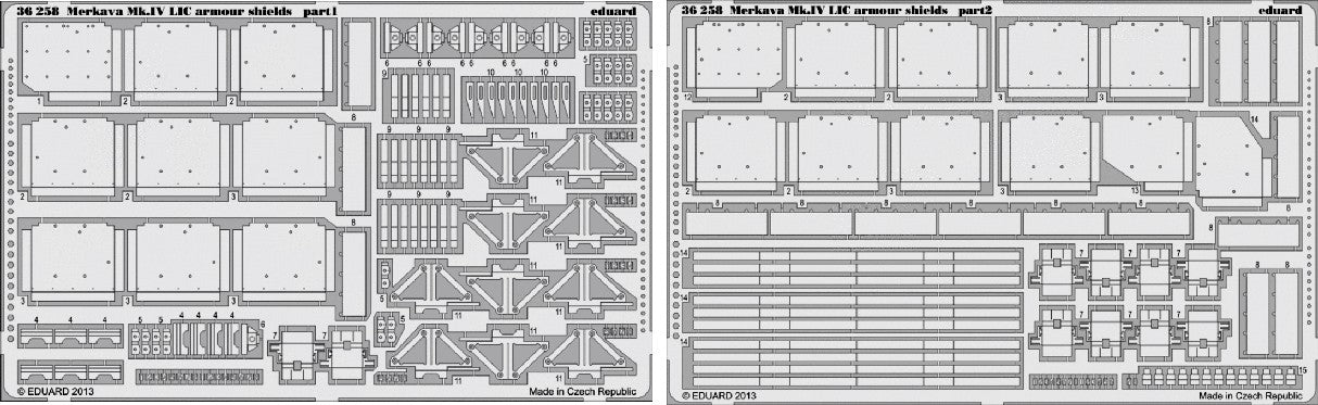 Eduard 36258 1/35 Armor- Merkava Mk IV LIC Armor Shields for ACY