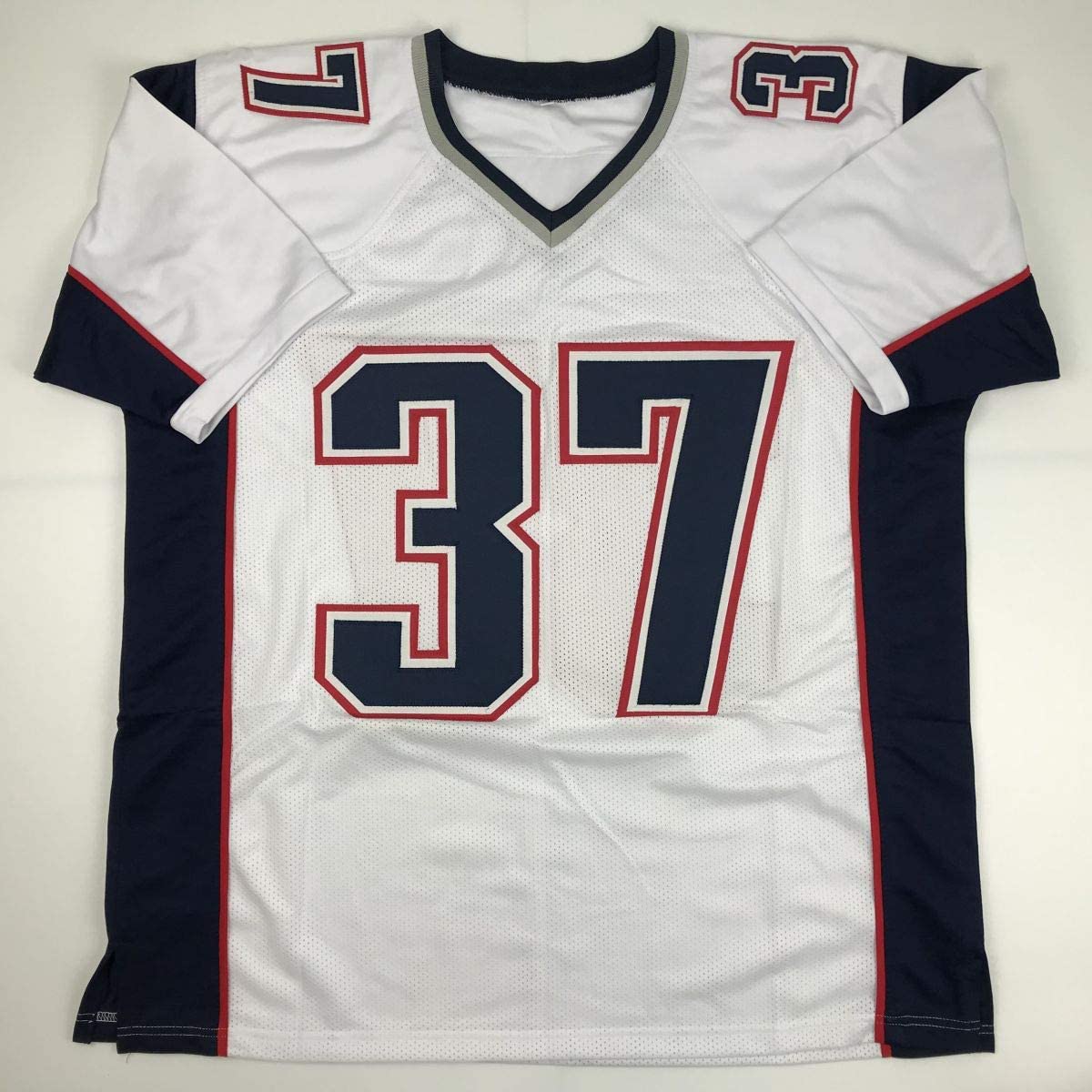 Autographed/Signed Rodney Harrison New England White Football Jersey JSA COA