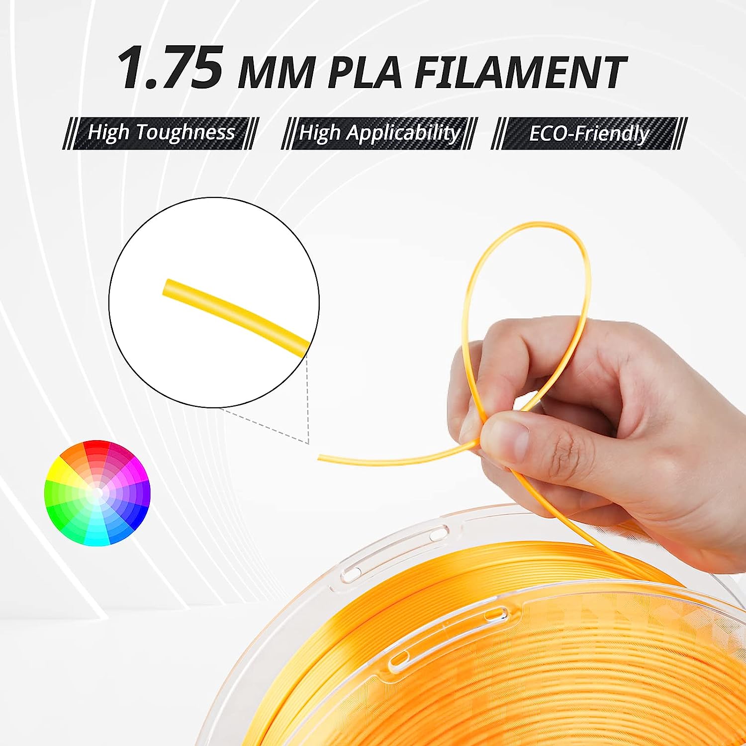 PLA Silk Basic 1.75mm, 1KG/2.2LB