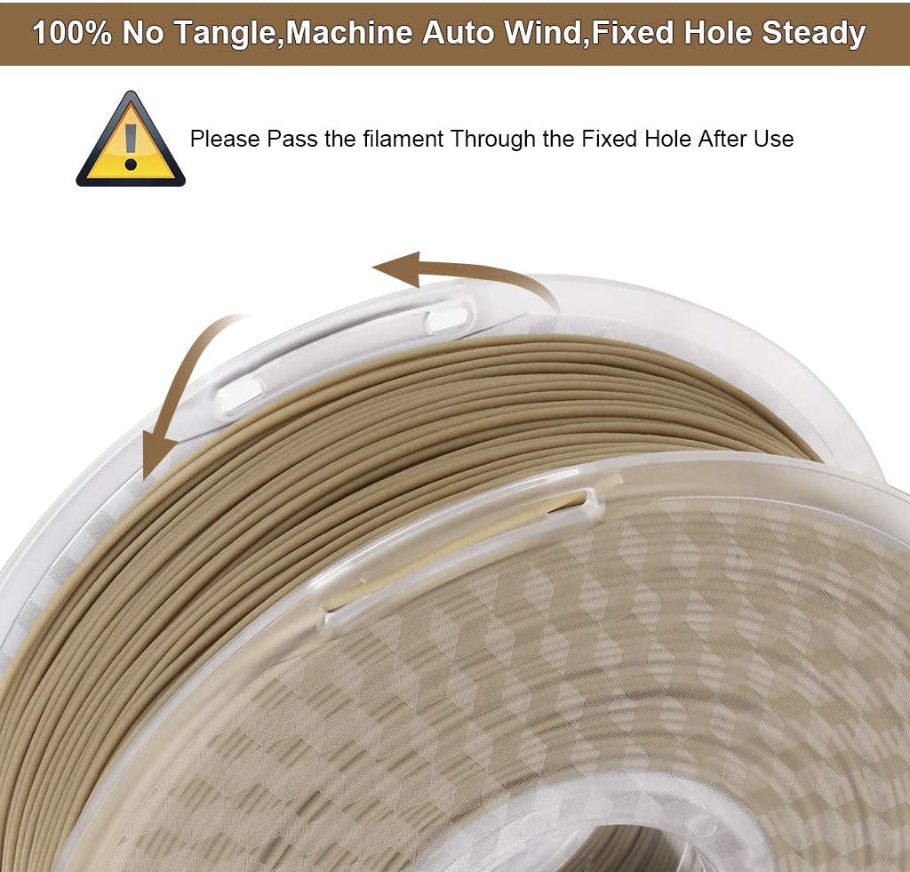 PLA Wood 1.75mm, 1KG/2.2LB