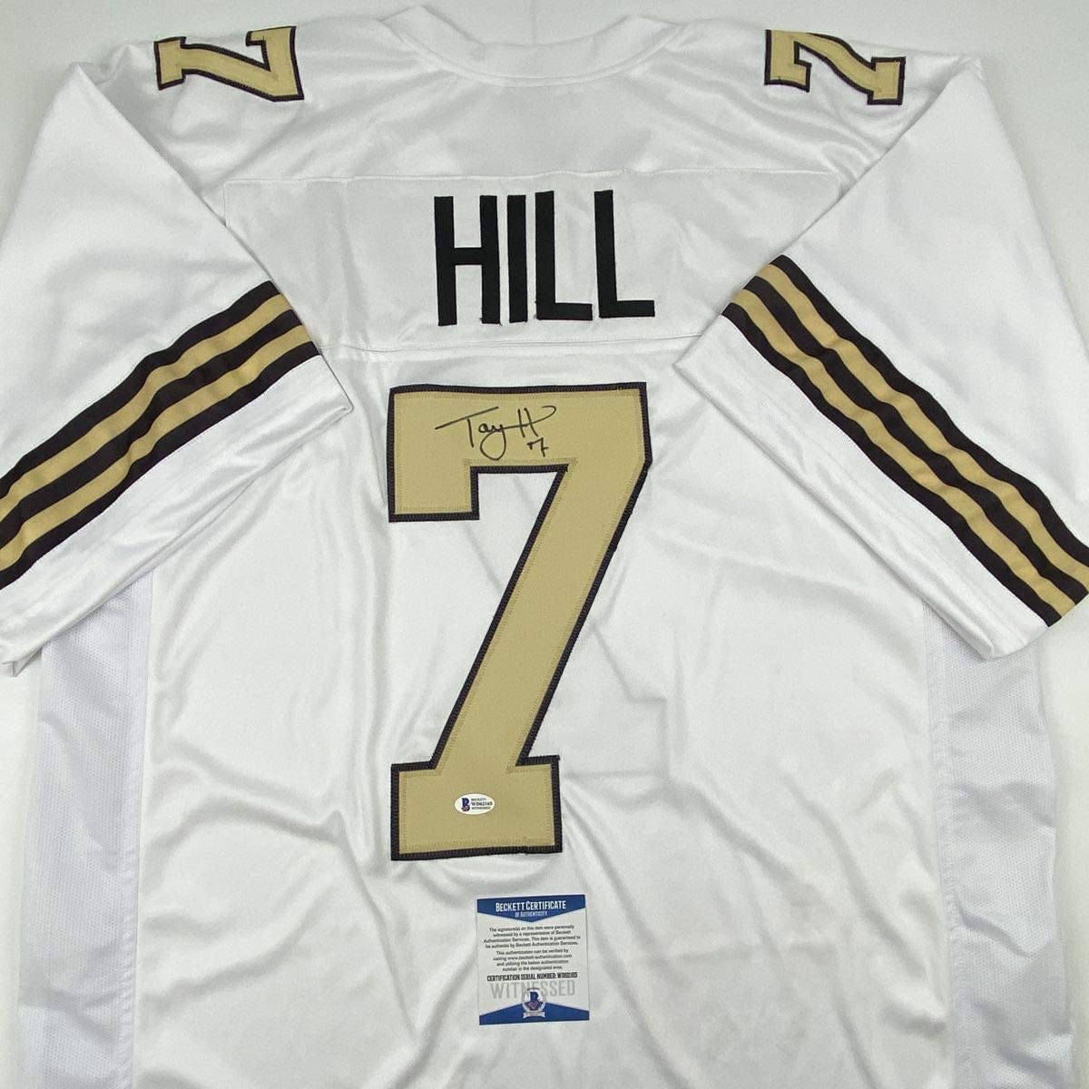 Autographed/Signed Taysom Hill New Orleans Color Rush Football Jersey Beckett BAS COA