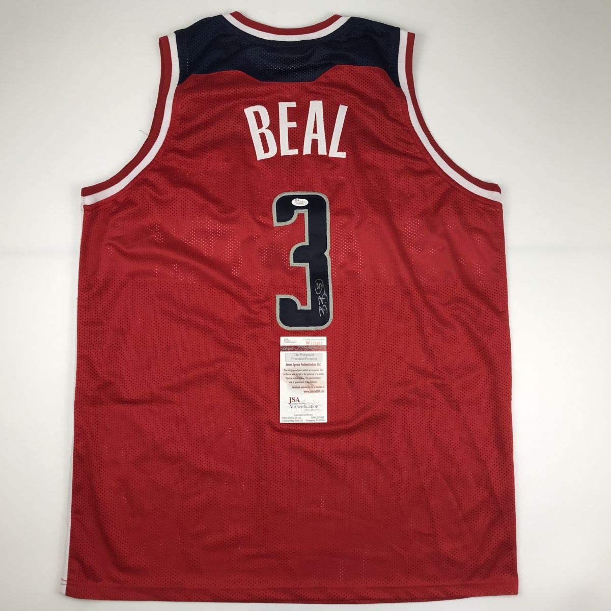 Autographed/Signed Bradley Beal Washington Red Basketball Jersey JSA COA