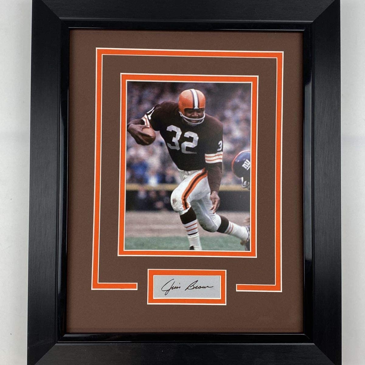 Framed Jim Brown Facsimile Laser Engraved Signature Auto Cleveland Browns 11x14 Football Photo