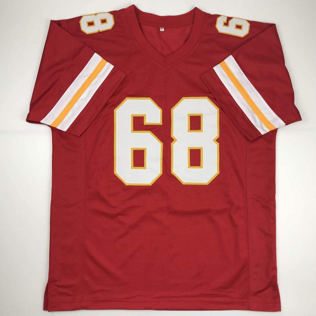 Autographed/Signed Will Shields HOF 15 Kansas City Red Football Jersey Beckett BAS COA