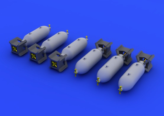 Eduard 672038 1/72 Aircraft- US 250lb Bombs (Photo-Etch & Resin)