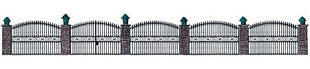 Walthers Cornerstone 933-550 HO Scale Wrought Iron Fence - Kit -- 25-1/2" 65cm