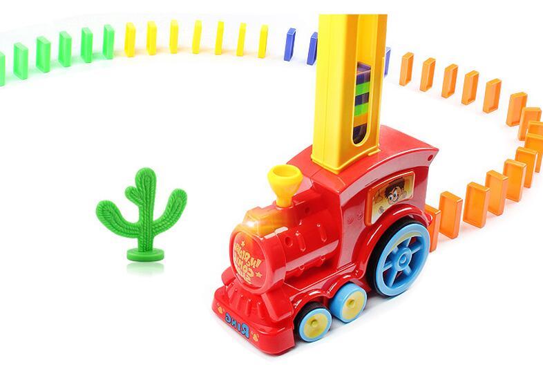 Electric Domino Train Toy – Automatic Block Laying Puzzle for Kids