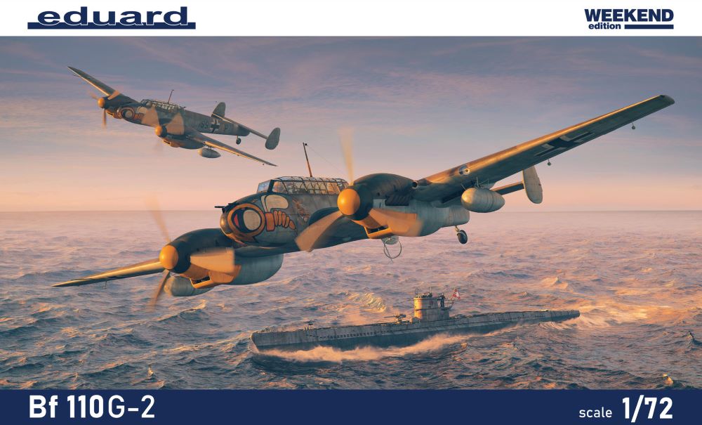 Eduard 7468 1/72 WWII Bf110G2 German Heavy Fighter (Wkd Edition Plastic Kit)