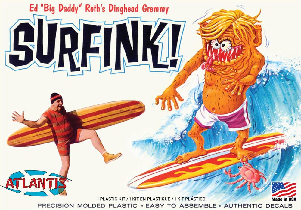 Atlantis Models 1306 Ed Big Daddy Roth Dinghead Gremmy Surfink 7" Tall (formerly