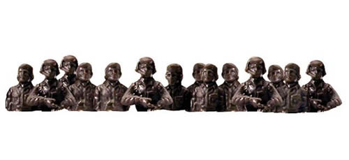 Herpa 741378 HO Scale Roco Mini-Tanks Figures -- Tank Crew pkg(14)