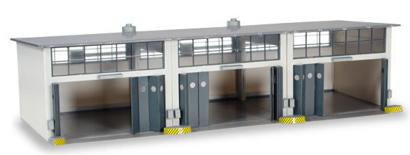 Herpa 745802 HO Scale 3-Stall Repair Facility -- Kit - 13-3/16 x 5-7/8 x 3-3/8" 33.5 x 15 x 8.5cm