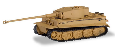 Herpa 746427 HO Scale Tiger Battle Tank Version E with 88mm Cannon - Assembled -- Beige