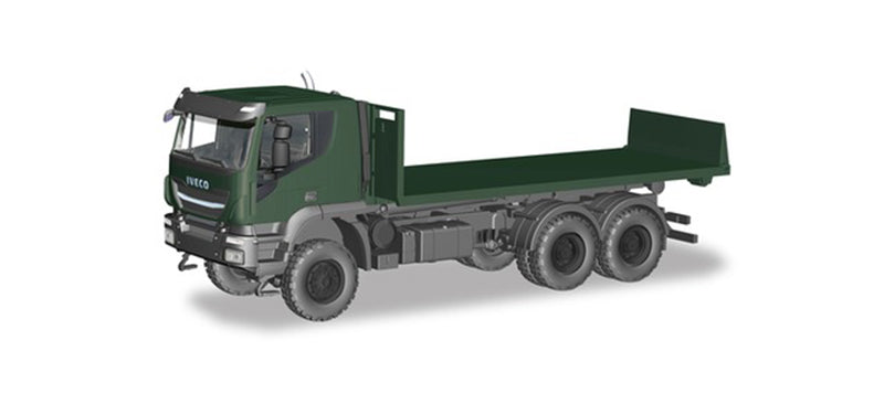 Herpa 746526 1/87 Scale German Army - Iveco Trakkar Flatbed Roll-Off Truck