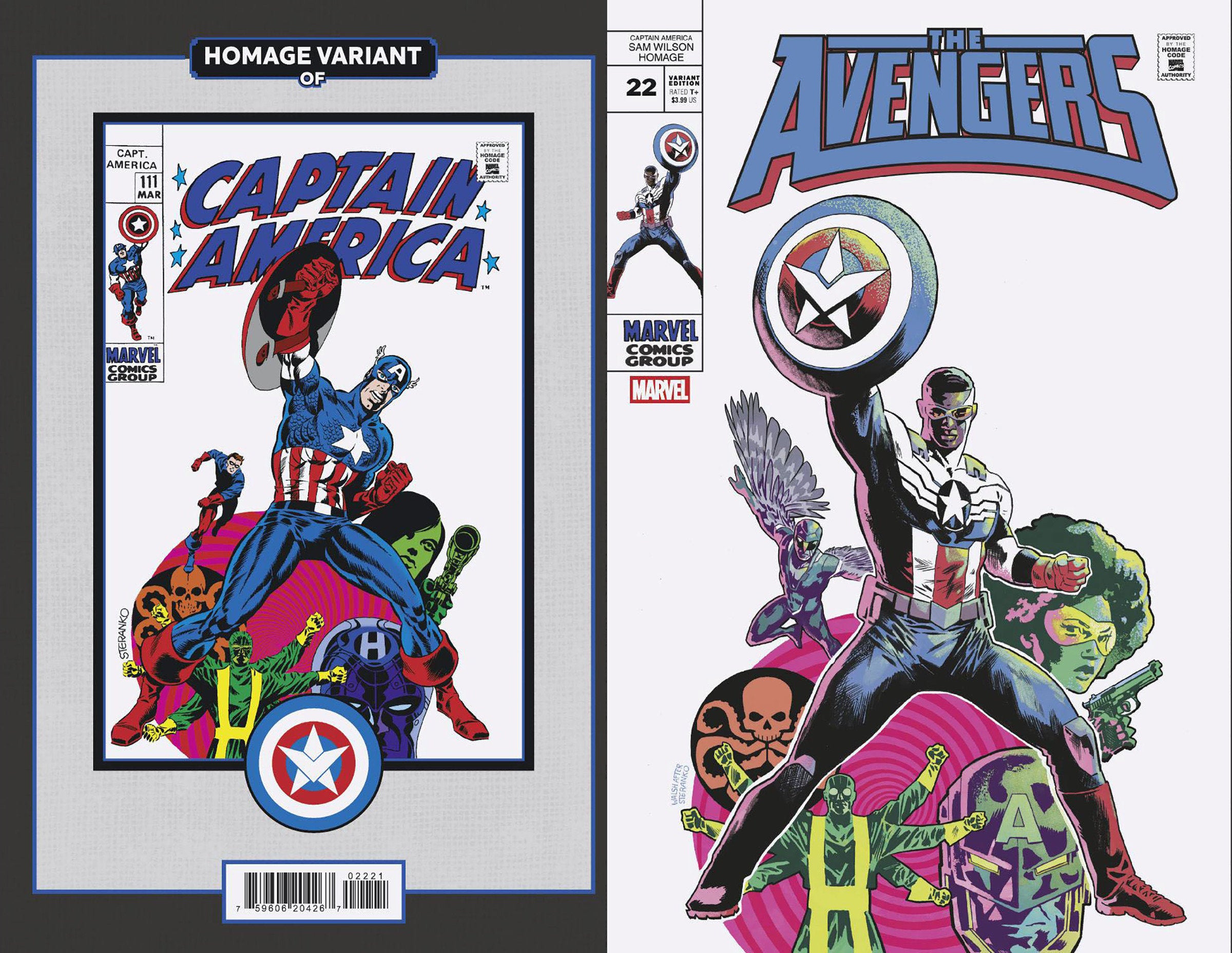 Avengers #22 Mike Walsh Captain America Sam Wilson Homage Variant Cb  (01/01/2025)