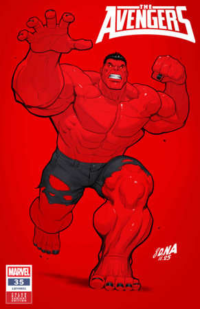 [Signed by David Nakayama] AVENGERS #35 DAVID NAKAYAMA COLOR BLOCK RED VARIANT (01/13/2027)