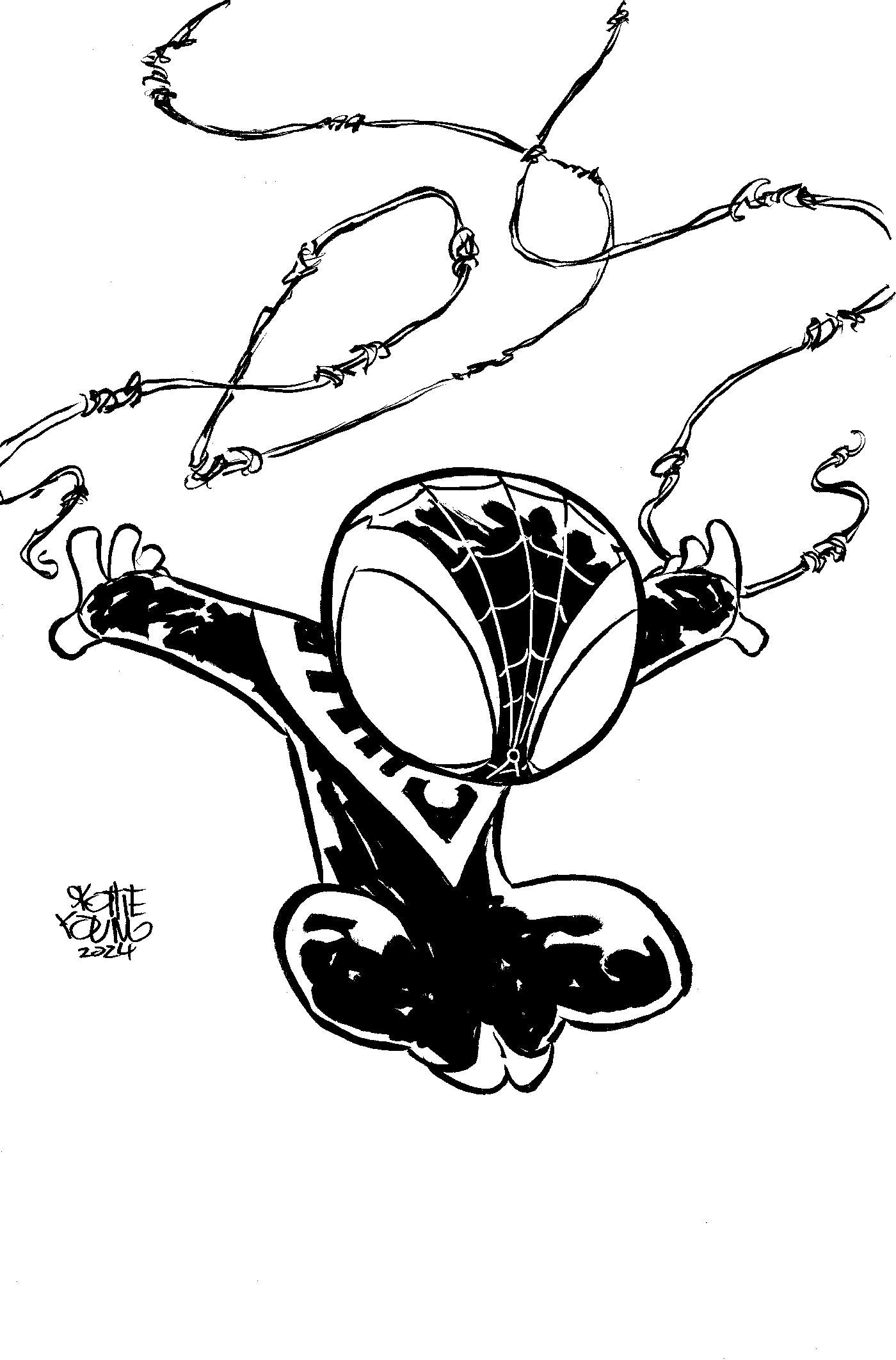 MILES MORALES: SPIDER-MAN #21 SKOTTIE YOUNG'S BIG MARVEL VIRGIN SKETCH VARIANT [BH][1:50]  (06/12/2024)
