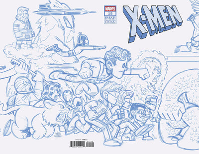 X-MEN #15 CHRIS GIARRUSSO MARVEL UNIVERSE CONNECTING BLUE LINE SKETCH VARIANT O[1:50] CB  (04/23/2025)