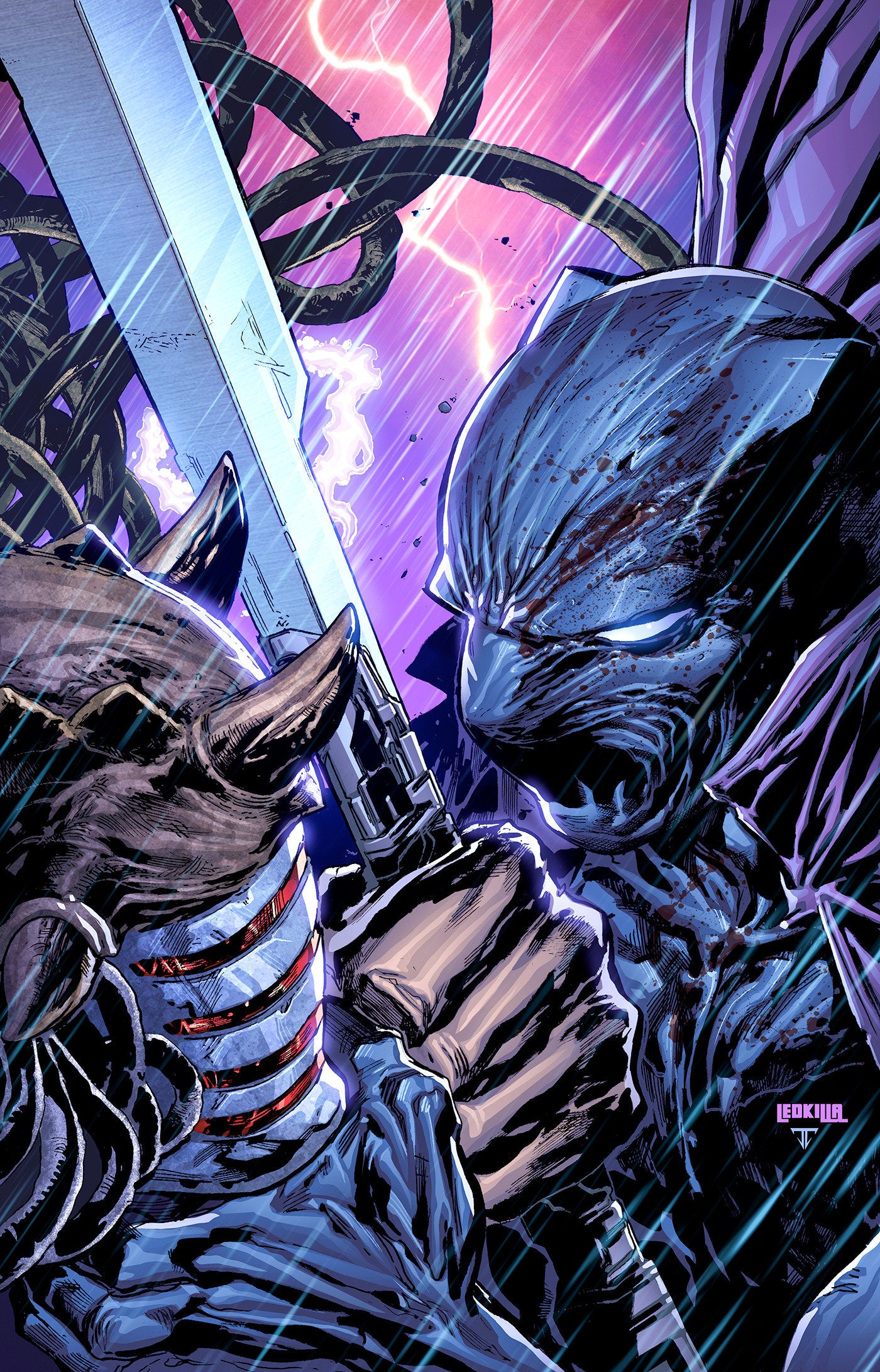 PREDATOR VS. BLACK PANTHER #3 KEN LASHLEY VIRGIN VARIANT[1:100] CB  (10/30/2024)