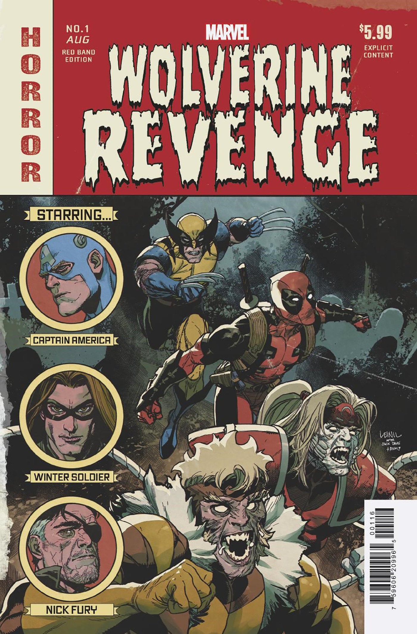 WOLVERINE: REVENGE - RED BAND #1 LEINIL YU HOMAGE VARIANT [POLYBAGGED][1:25] CB Explicit Content (08/21/2024)