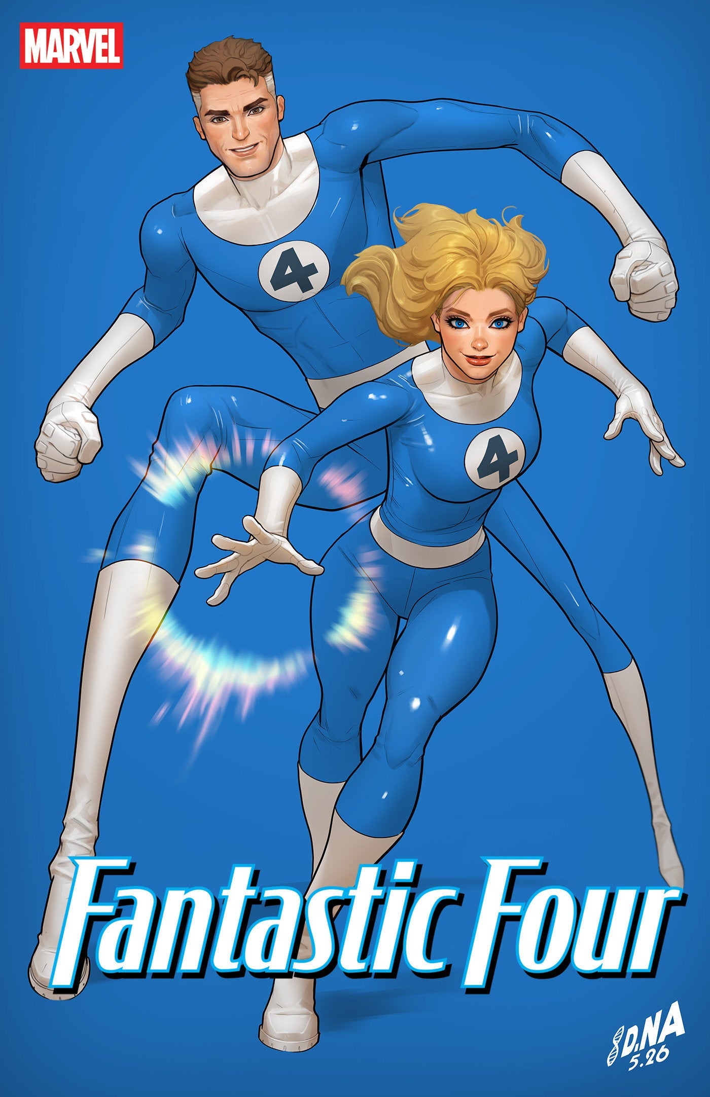 [Signed by David Nakayama] FANTASTIC FOUR #14 DAVID NAKAYAMA COLOR BLOCK BLUE VARIANT (01/13/2027)
