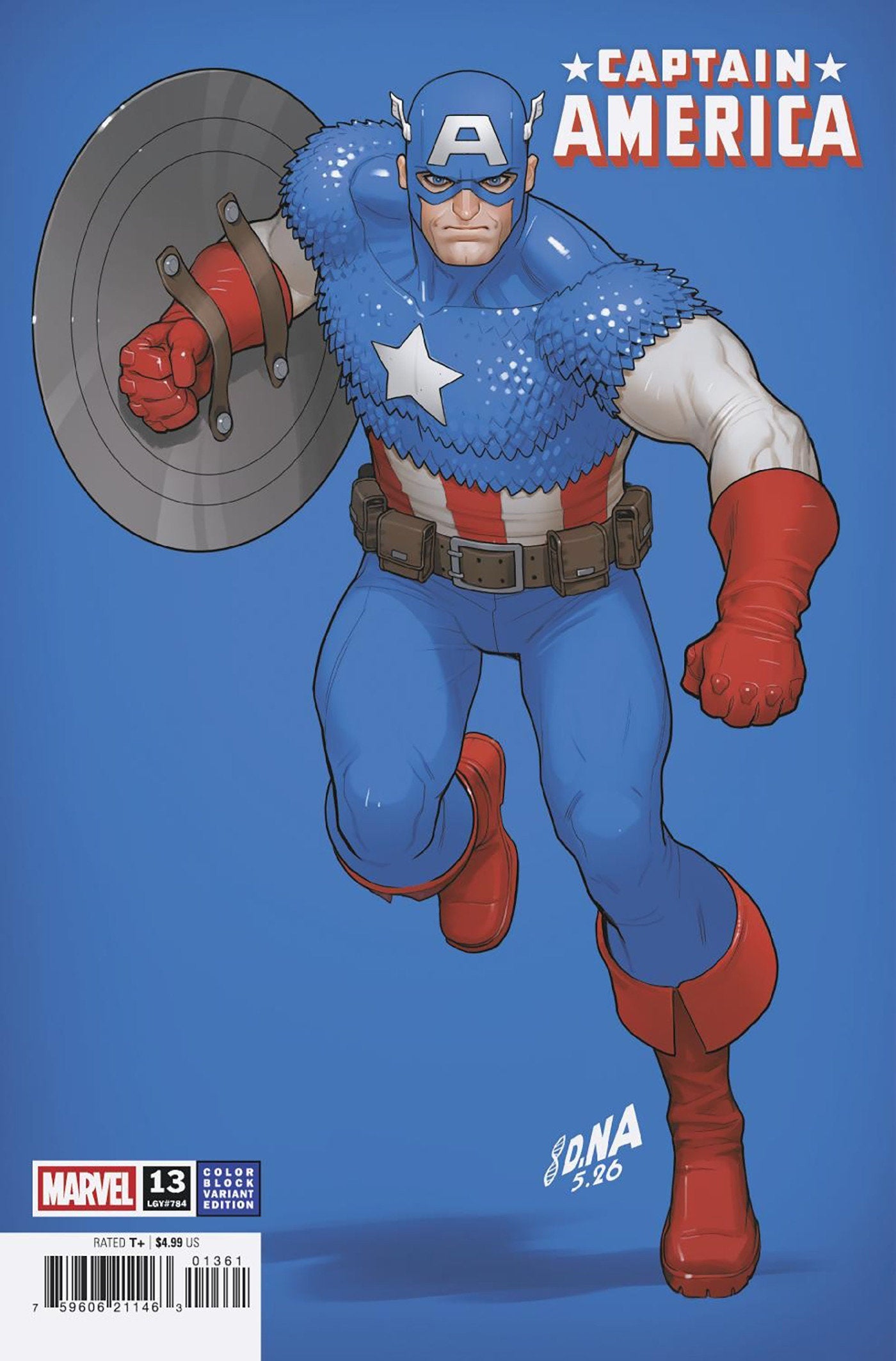 [Signed by David Nakayama] CAPTAIN AMERICA #13 DAVID NAKAYAMA COLOR BLOCK BLUE VARIANT [ARM] (01/13/2027)