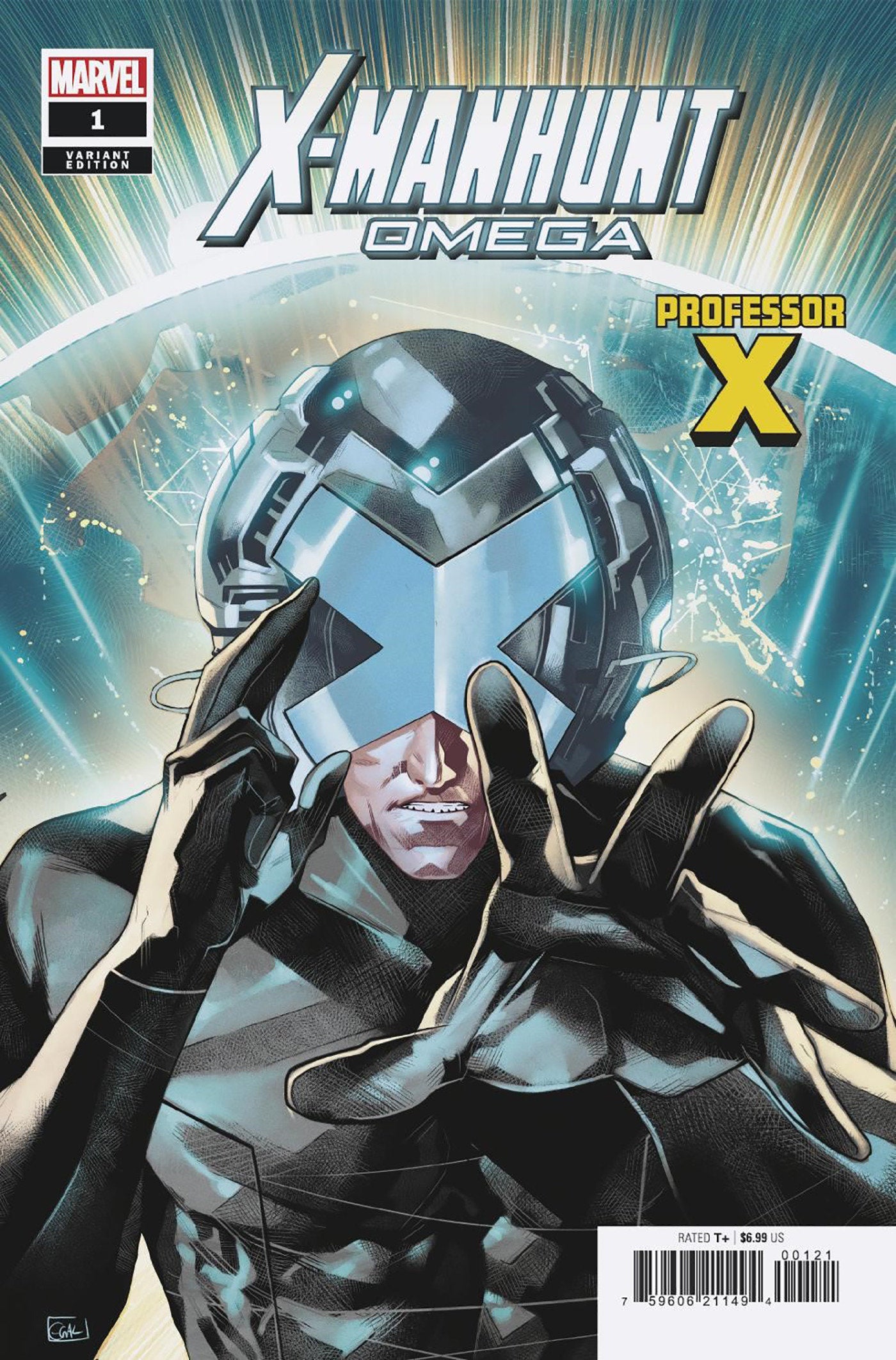 X-MANHUNT OMEGA #1 EDWIN GALMON PROFESSOR X VARIANT [XMH] CB  (03/26/2025)