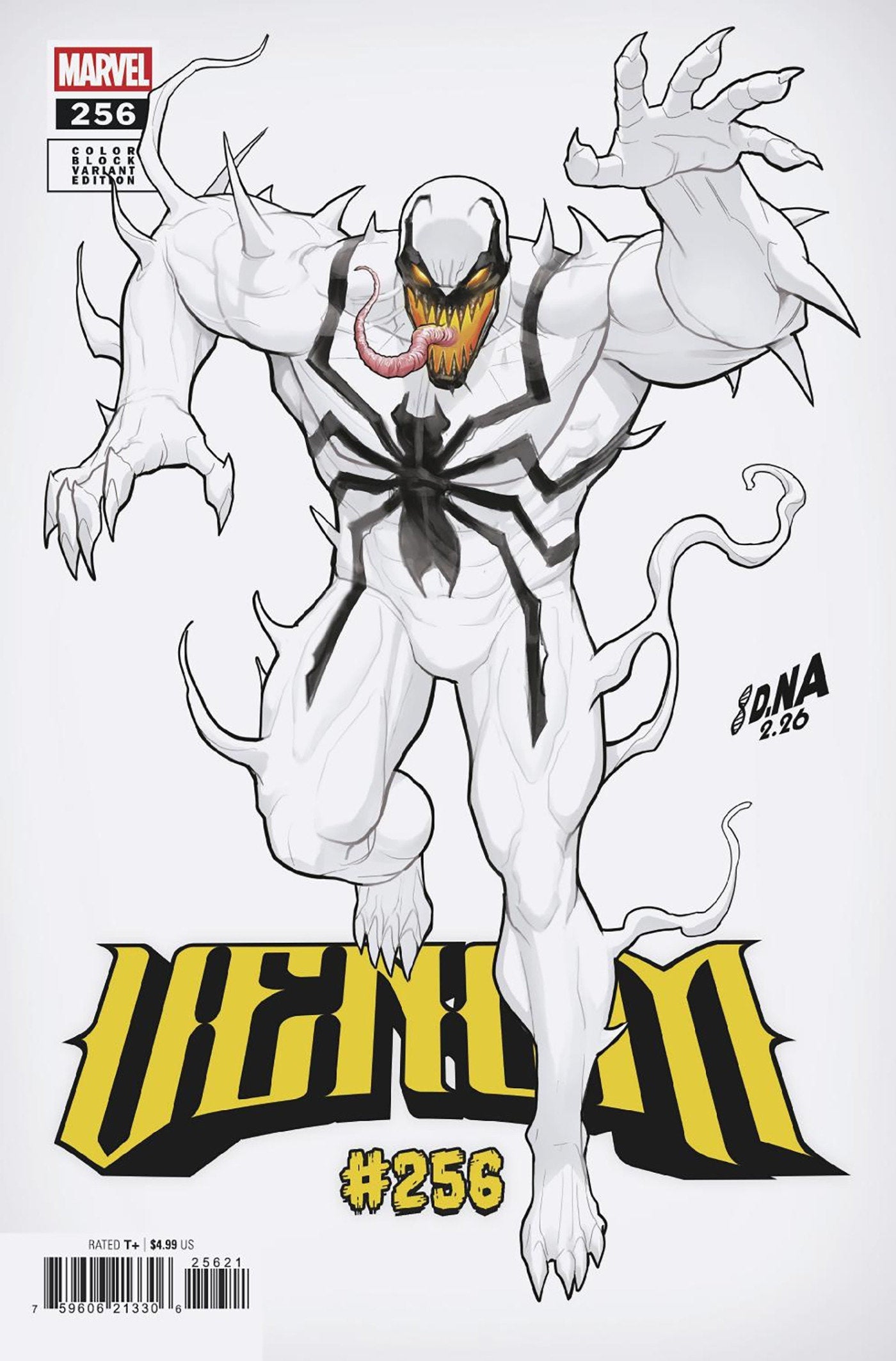 [Signed by David Nakayama] VENOM #256 DAVID NAKAYAMA COLOR BLOCK WHITE VARIANT  (01/13/2027)