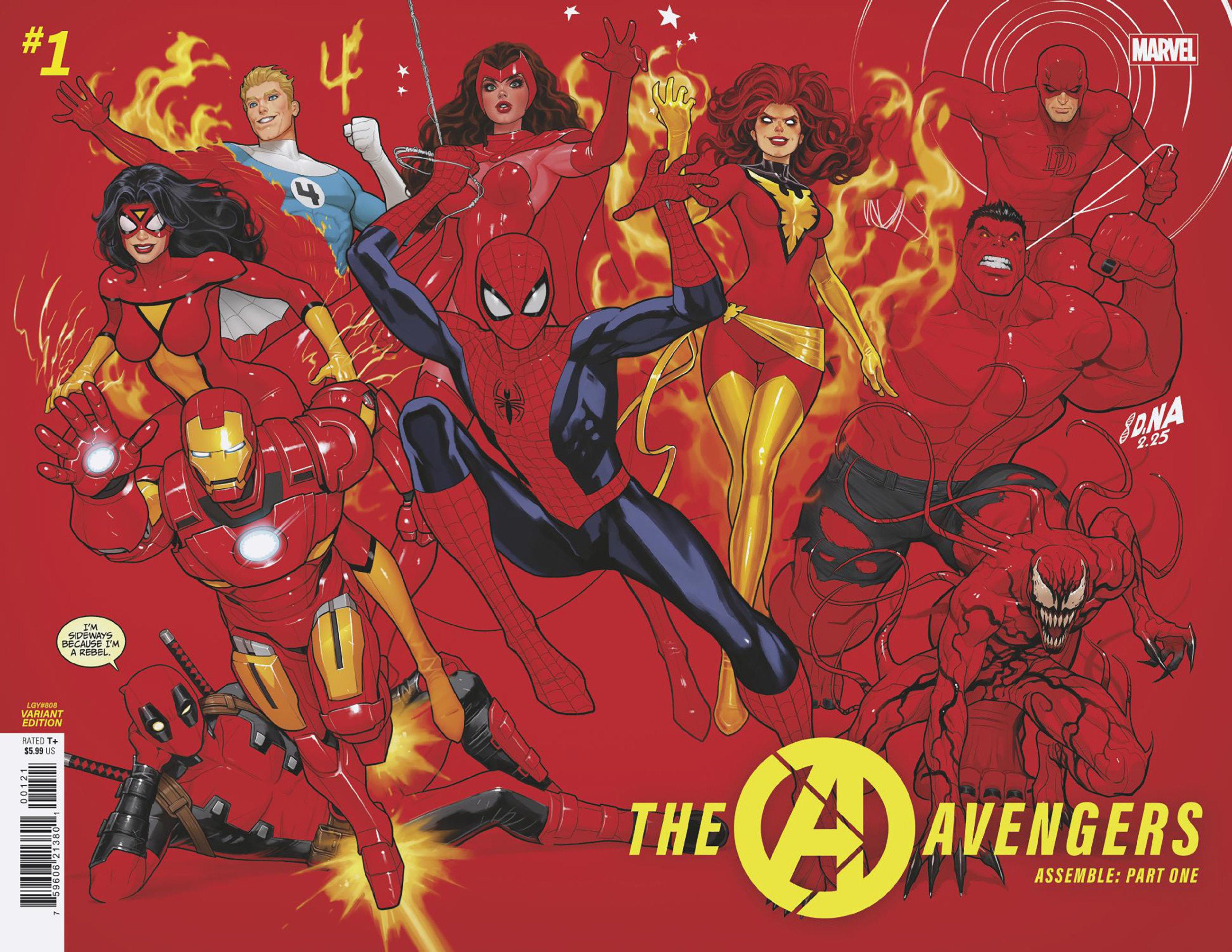 AVENGERS #1 DAVID NAKAYAMA COLOR BLOCK RED WRAPAROUND VARIANT (11/04/2026)