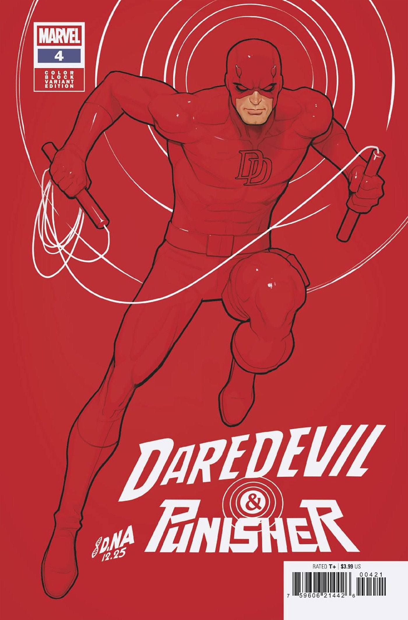 [Signed by David Nakayama] DAREDEVIL/PUNISHER: THE DEVIL'S TRIGGER #4 DAVID NAKAYAMA COLOR BLOCK RED VAR (01/13/2027)