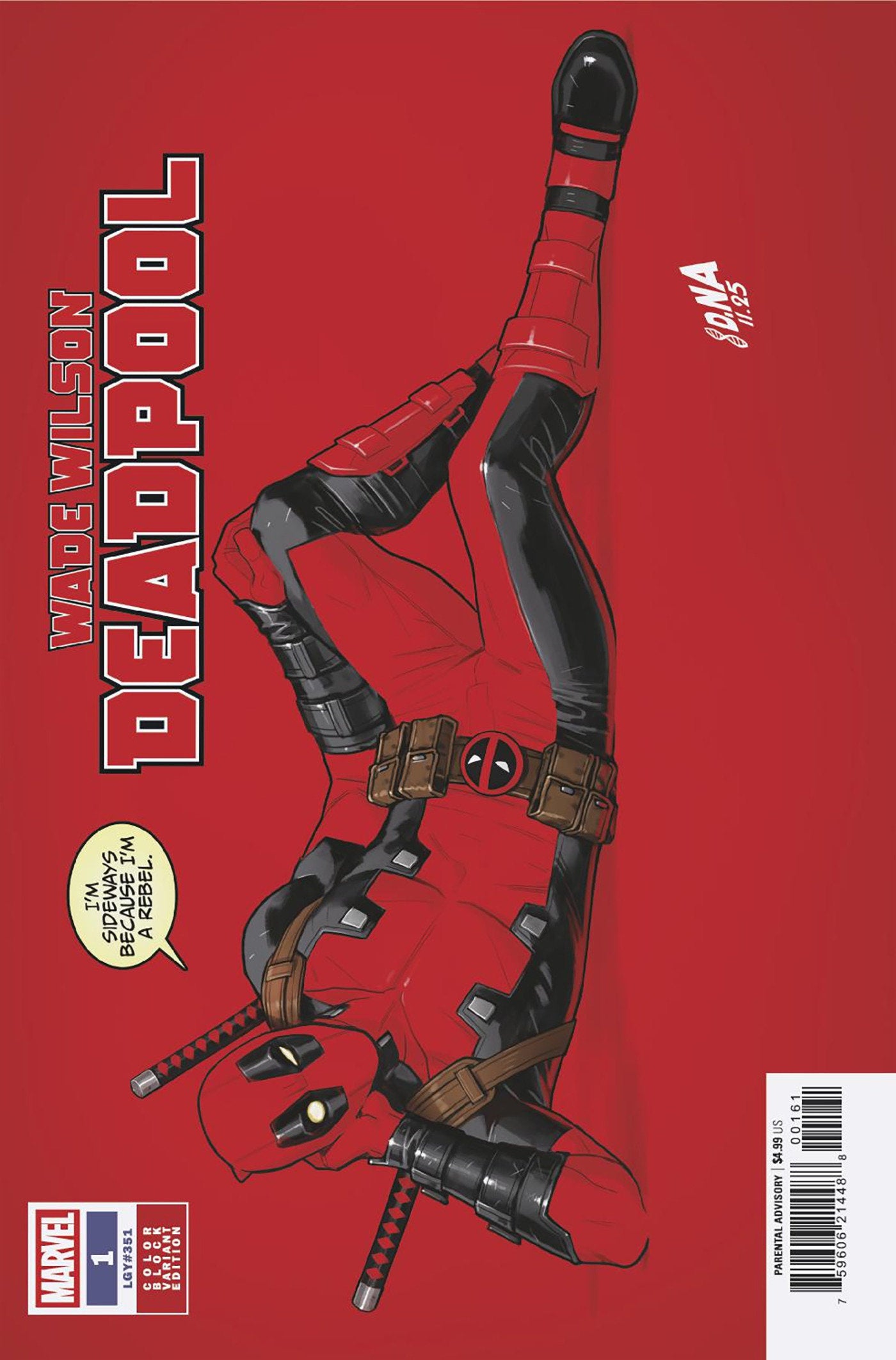 WADE WILSON: DEADPOOL #1 DAVID NAKAYAMA COLOR BLOCK RED VAR (02/11/2026)