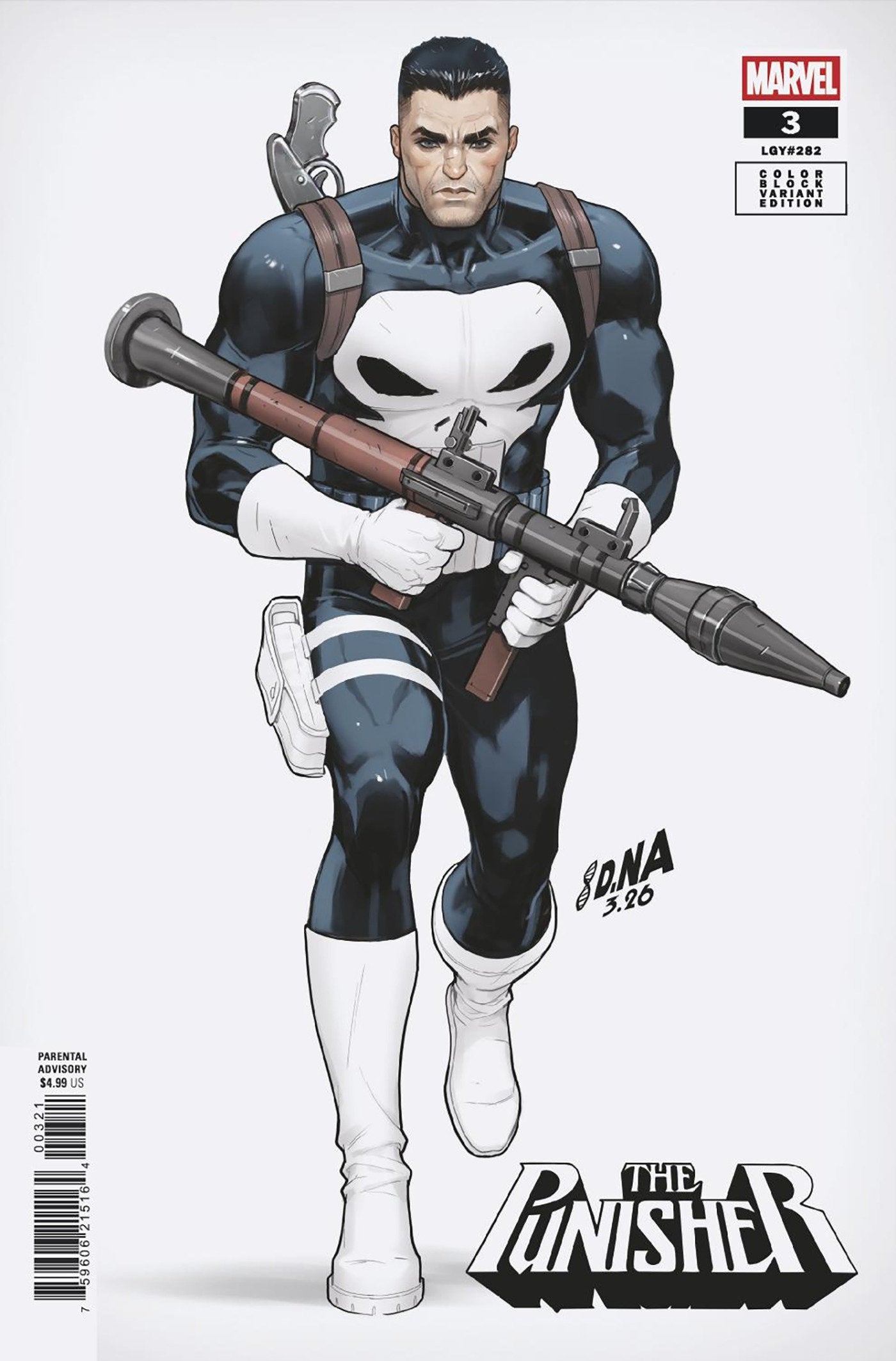 [Signed by David Nakayama] PUNISHER #3 DAVID NAKAYAMA COLOR BLOCK WHITE VARIANT (01/13/2026)