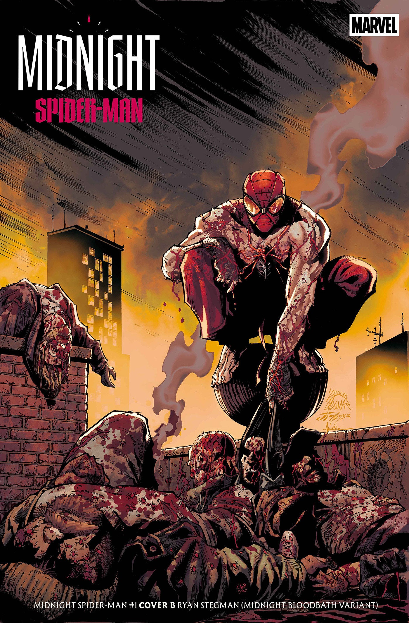 MIDNIGHT SPIDER-MAN #1 COVER B RYAN STEGMAN MIDNIGHT BLOODBATH VARIANT (10/07/2026)