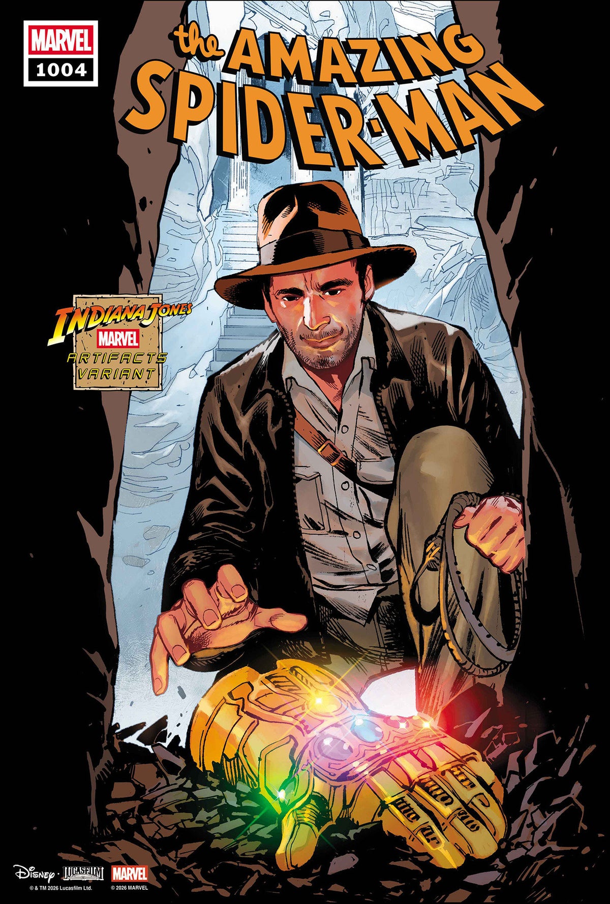 AMAZING SPIDER-MAN #1004 SARA PICHELLI INDIANA JONES MARVEL ARTIFACT VARIANT (11/25/2026)